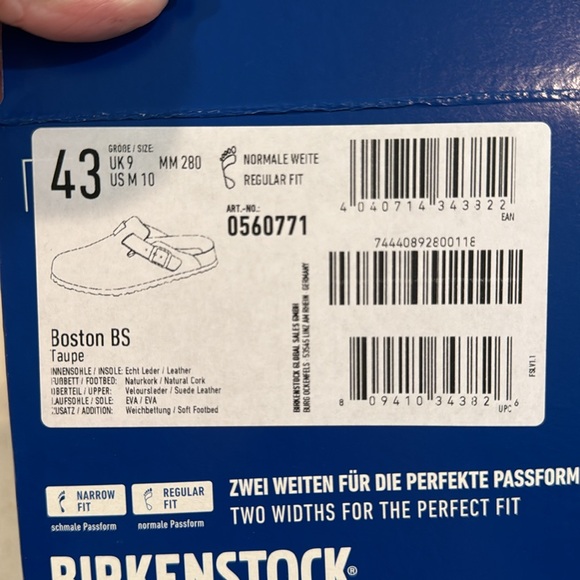 Birkenstock Men's Suede Soft Footbed Boston Clogs Size 10 Mens. - Picture 5 of 5